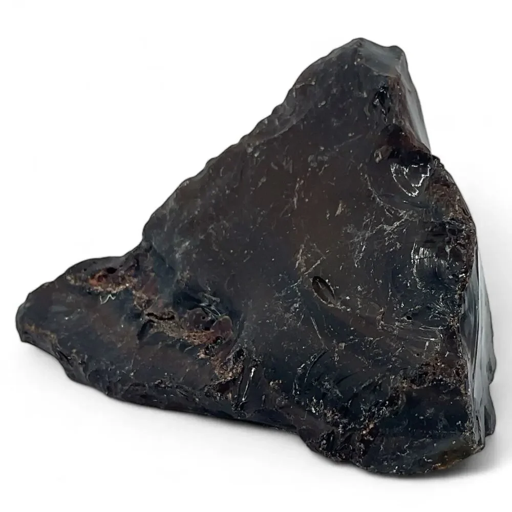 Chocolate Art Glass Cullet Glowing Manganese Slag‎ Glass #4GX183